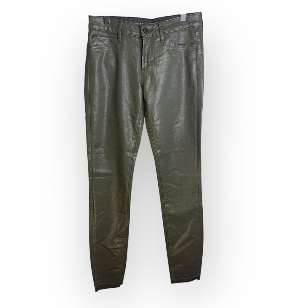 Articles of Society Black Green Coated Skinny Jeans Size 26